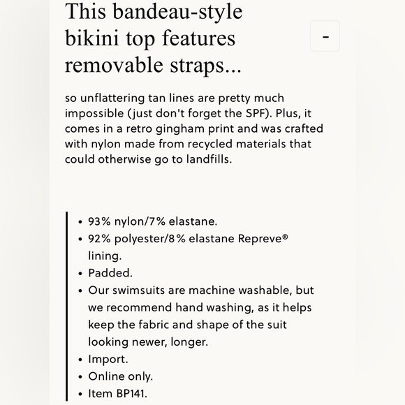 Heritage Bandeau Bikini Top - Picture 4 of 8